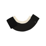 Acavallo Eco-Leather Bell Boots Faux Sheepskin & Hook-And-Loop Closure #colour_black