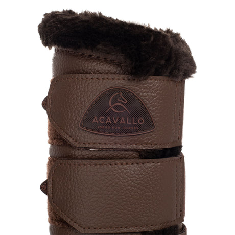 Hind brushing boots faux leather & faux sheepskin