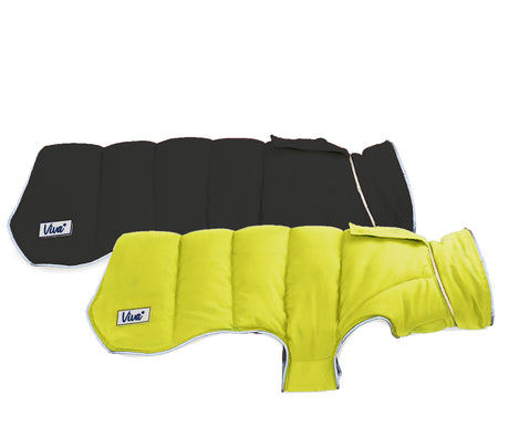 Ancol Viva Reversible Dog Coat #colour_black-hi-vis