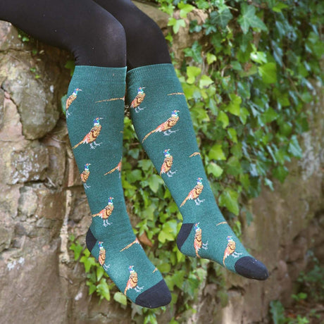 Bartleby Ladies Funky Welly Socks #style_country-pheasant