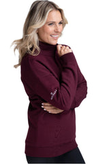 Mochara Half Zip Sweatshirt #colour_burgundy