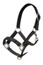 HKM Head Collar Set With Snap Hook -Crystal- Soft Padded #colour_deep-brown-black