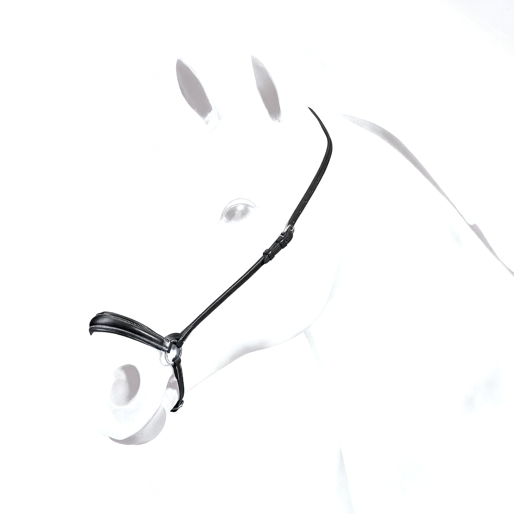 Equipe Plain Hannoverian Noseband #colour_black