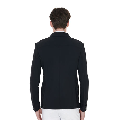Equestro Men's Anatomical Four-Button Competition Jacket #colour_black