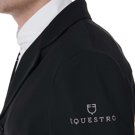 Equestro Men's Anatomical Four-Button Competition Jacket #colour_black