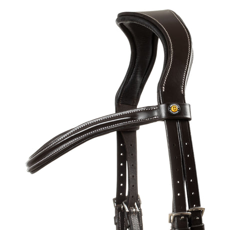 Equestro Mexican Leather Bridle #colour_brown