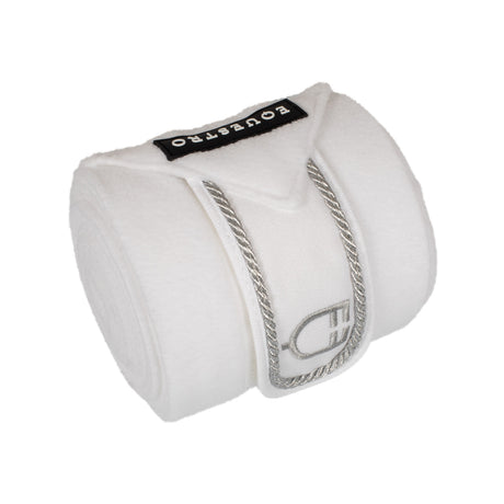 Equestro Breathable Fleece Bandages #colour_white