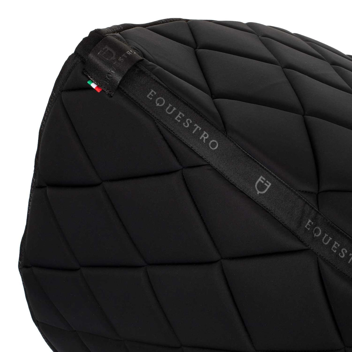 Equestro Dressage Saddle Pad Rhinestone Logo #colour_black