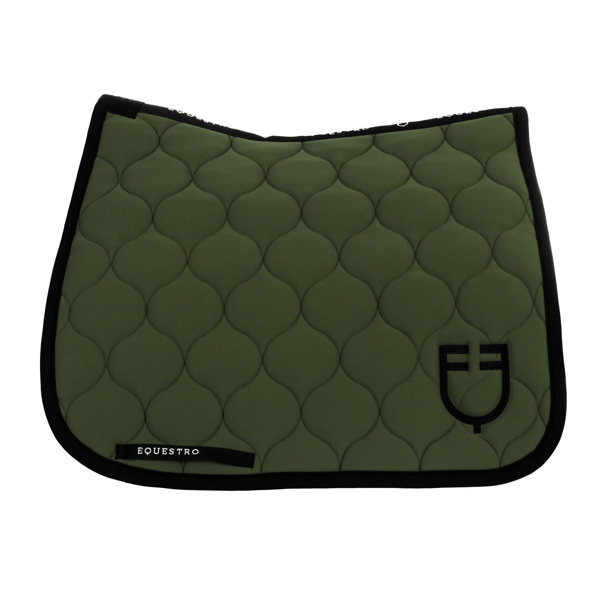 Equestro Dressage Saddle Pad With Onion Quilting #colour_grey