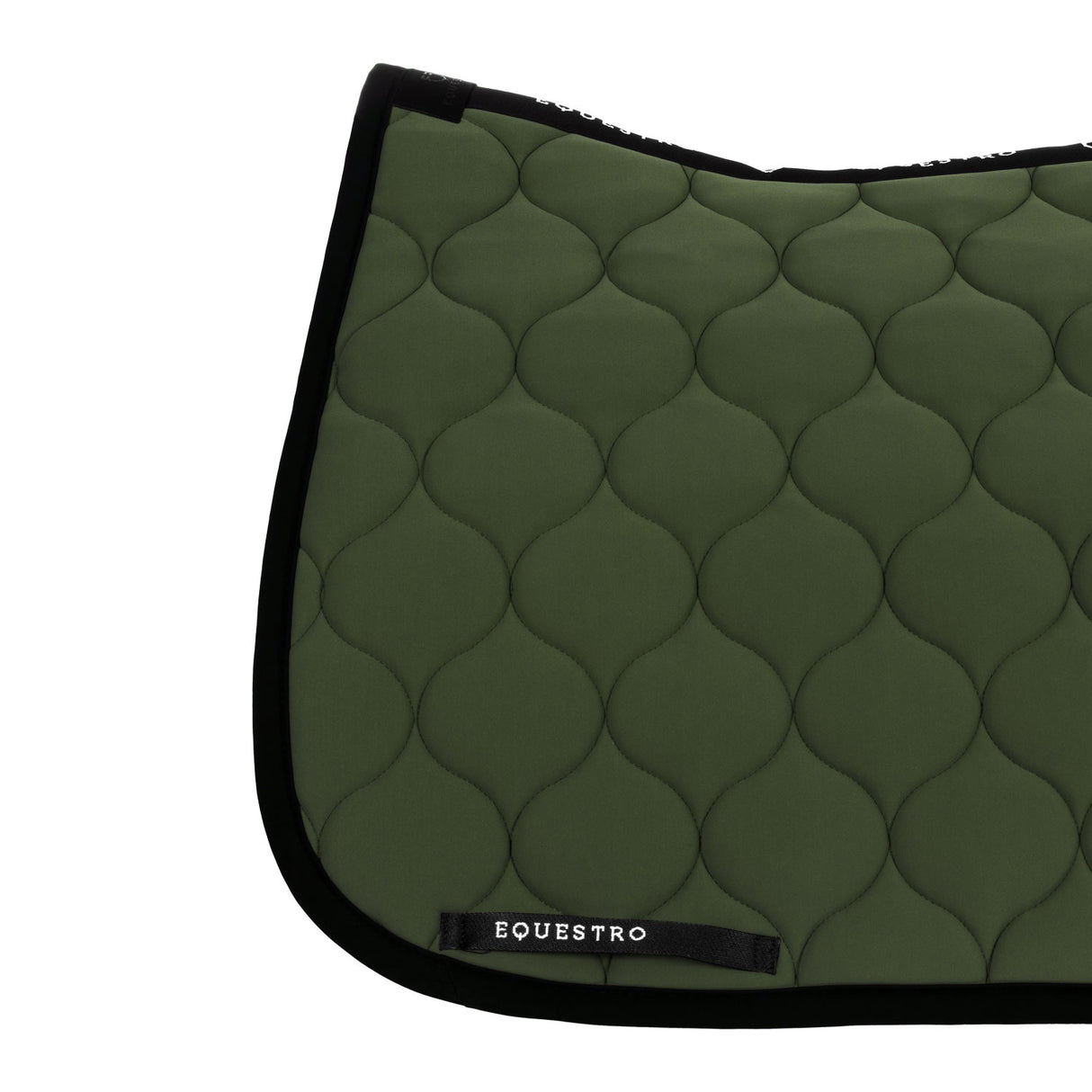 Equestro Dressage Saddle Pad With Onion Quilting #colour_grey