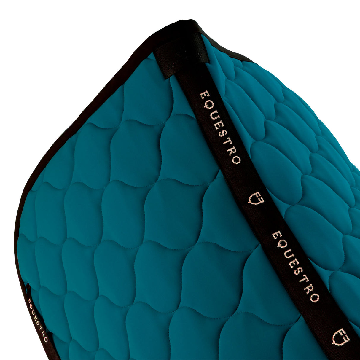 Equestro Dressage Saddle Pad With Onion Quilting #colour_green
