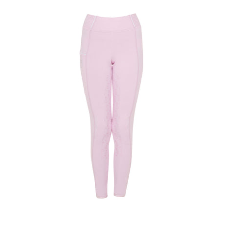 Equestro Women's Slim Fit High-Waisted Leggings with Rhinestones