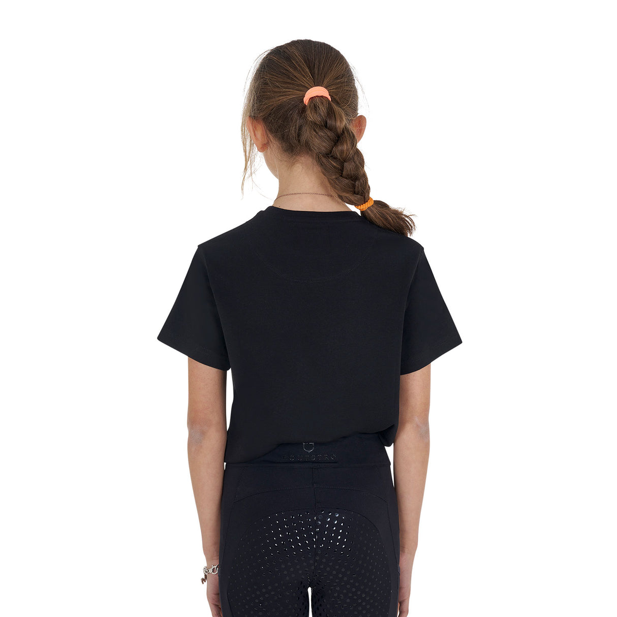 Equestro Girls' Horse Club Cotton T-Shirt #colour_black