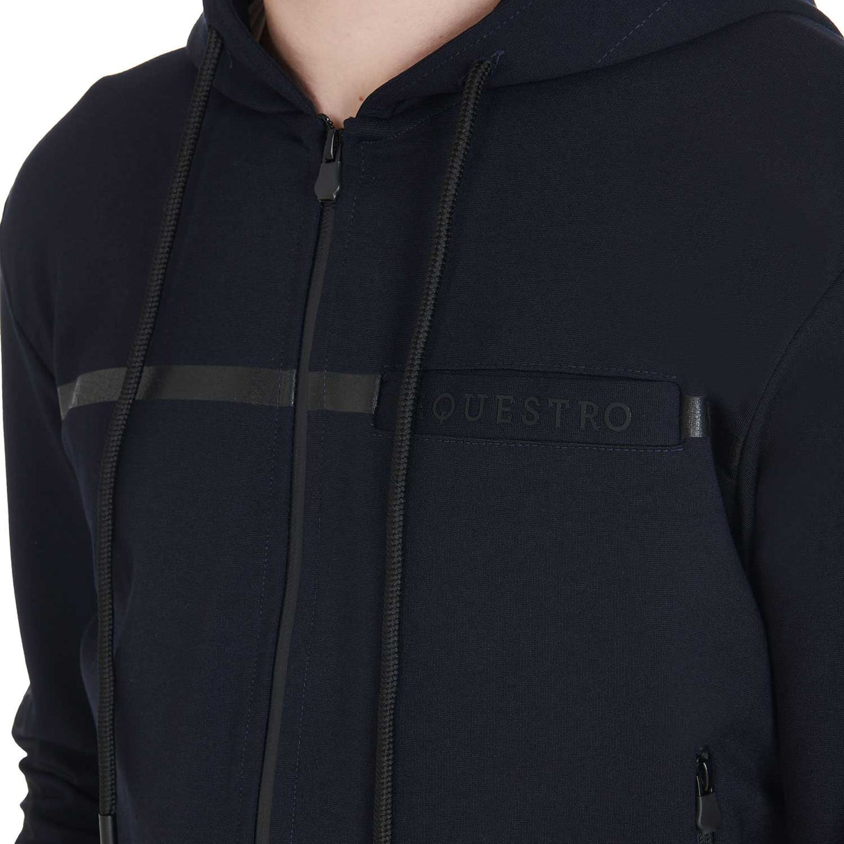 Equestro Men's Full Zip Interlock Sweatshirt #colour_blue