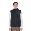 Equestro Men's Stretch Fabric Vest Silicone Patch #colour_black