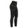 Equestro Women's Slim Fit Leggings with Micro Mesh Inserts #colour_black
