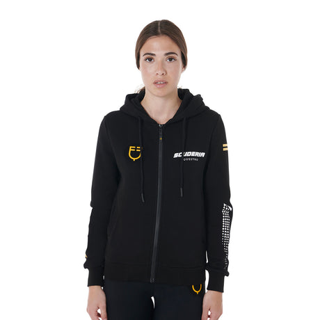 Equestro Scuderia Equestro Women's Hooded Sweatshirt French Terry #colour_black