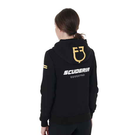 Equestro Scuderia Equestro Women's Hooded Sweatshirt French Terry #colour_black