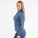 EQUIDRY Women's Water Repellent Base Layer #colour_steel-blue-silver