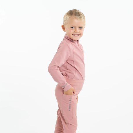 EQUIDRY Children's Water Repellent Base Layer #colour_pale-pink-grey