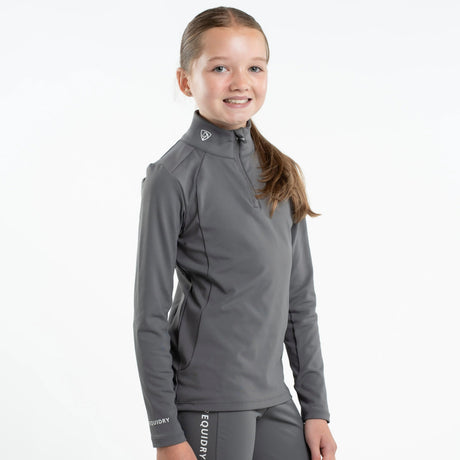 EQUIDRY Children's Water Repellent Base Layer #colour_grey-white