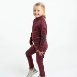 EQUIDRY Children's Water Repellent Base Layer #colour_plum-black