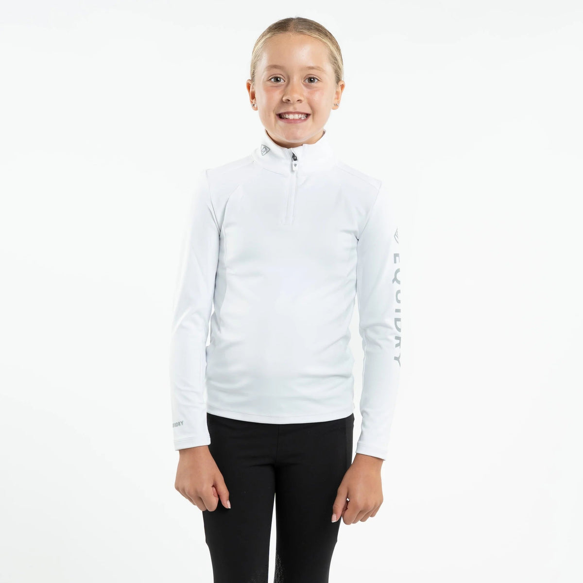EQUIDRY Children's Water Repellent Base Layer #colour_white-grey