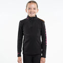 EQUIDRY Children's Water Repellent Base Layer #colour_black-peacock-pink