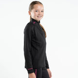 EQUIDRY Children's Water Repellent Base Layer #colour_black-peacock-pink