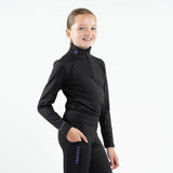 EQUIDRY Children's Water Repellent Base Layer #colour_black-lilac