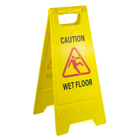 GS Workwear & Tools Caution "Wet Floor" Sign #colour_yellow
