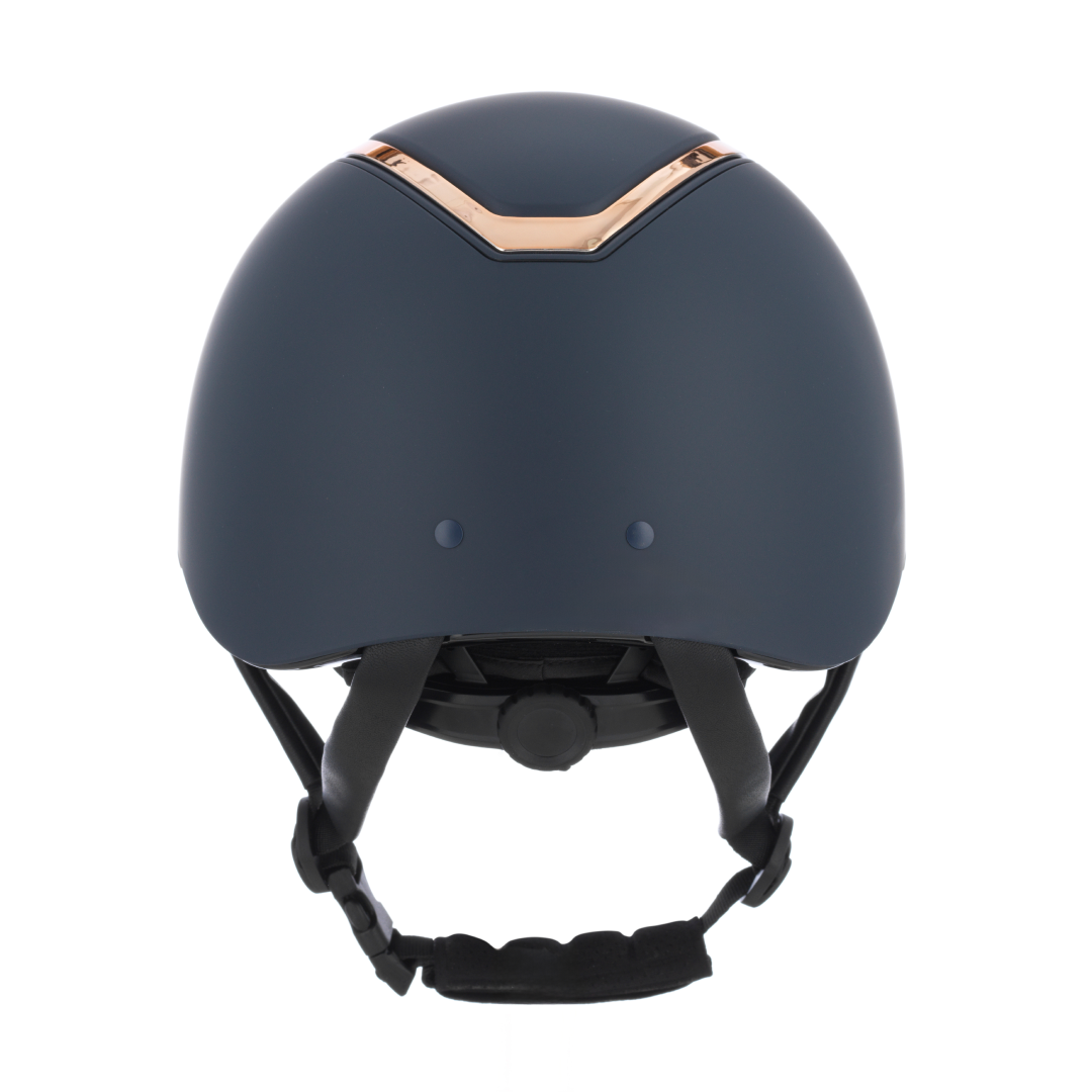 Charles Owen Matte Kylo Riding Hat #colour_navy-matte-rose-gold
