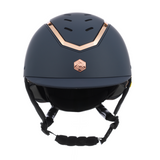Charles Owen Matte Kylo Riding Hat #colour_navy-matte-rose-gold
