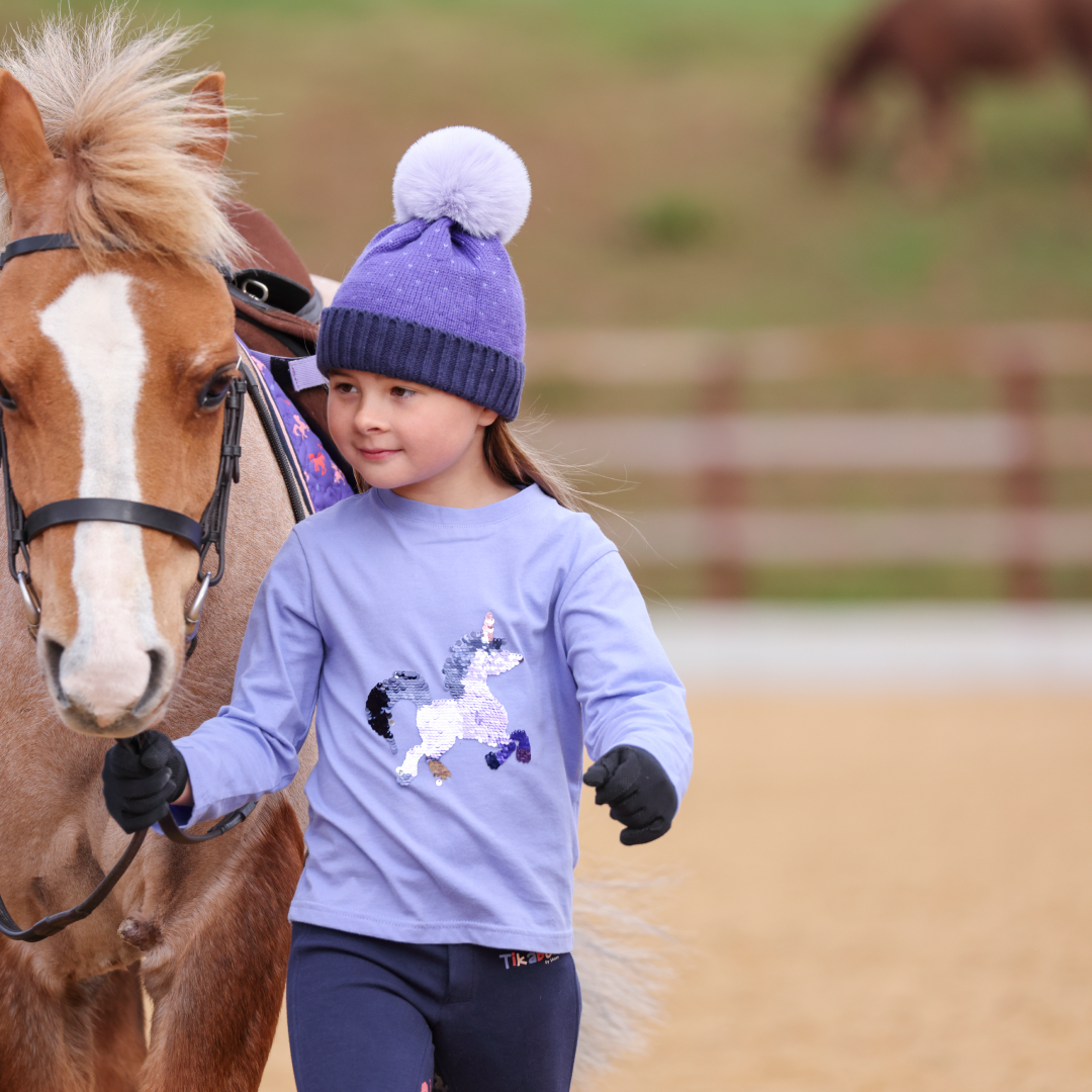 Shires Tikaboo Children's Bobble Hat #colour_unicorn