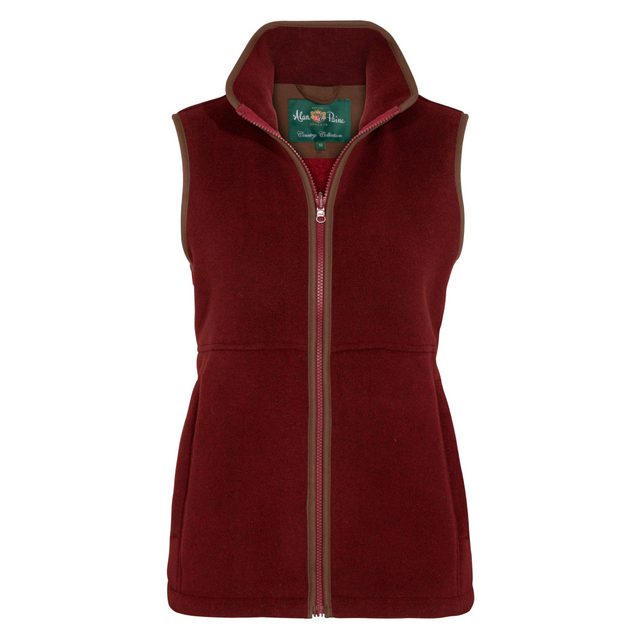 Alan Paine Aylsham Ladies Fleece Gilet #colour_bloodstone