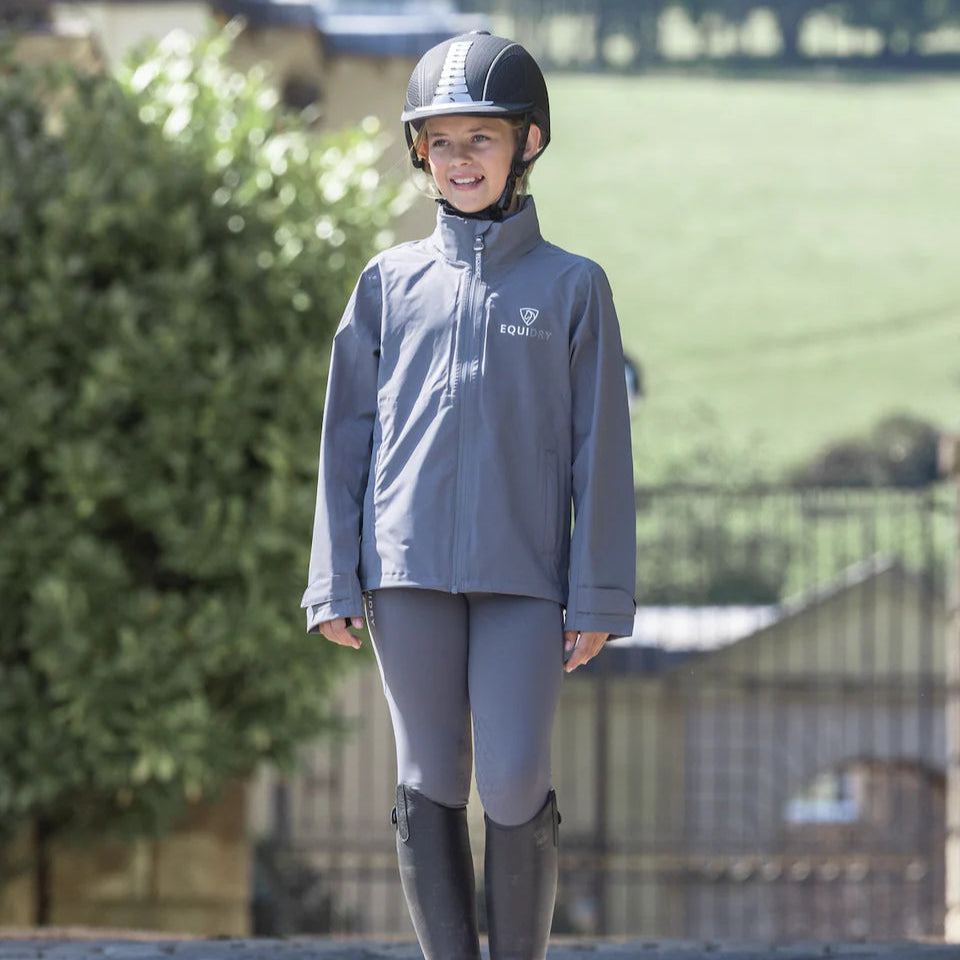 EQUIDRY Children's Nimbus Pack Away Jacket #colour_grey