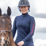 EQUIDRY Women's Water Repellent Base Layer #colour_navy-raspberry