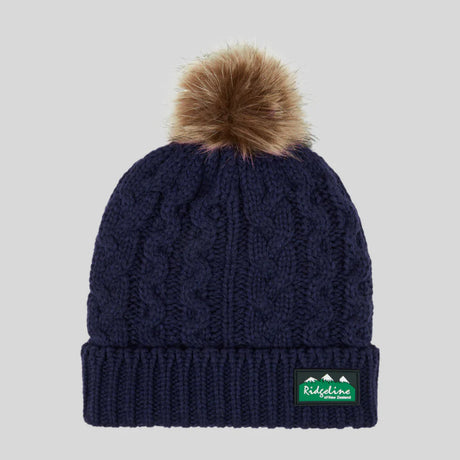 Ridgeline Nordic Fleck Bobble Hat #colour_navy