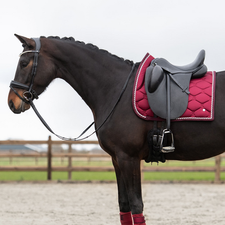PS of Sweden Ruby Wine Signature Dressage Saddle Pad #colour_ruby-wine
