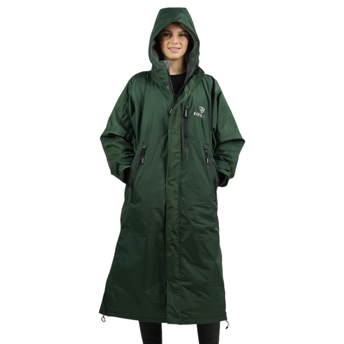 EQUIDRY Women's Thin Fleece Evolution  #colour_black-forest-green