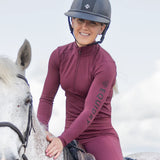 EQUIDRY Women's Water Repellent Base Layer #colour_plum-black