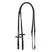 Equestro Leather And Rubber Reins Silver Fitting (1.6Cm) #colour_black