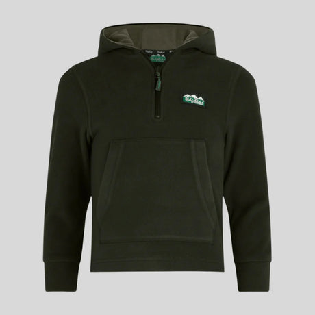 Ridgeline Kids Ballistic Long Sleeved Fleece Hoodie #colour_deep-forest