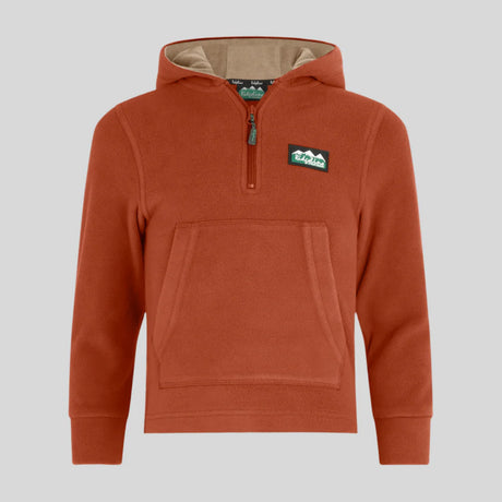 Ridgeline Kids Ballistic Long Sleeved Fleece Hoodie #colour_russet