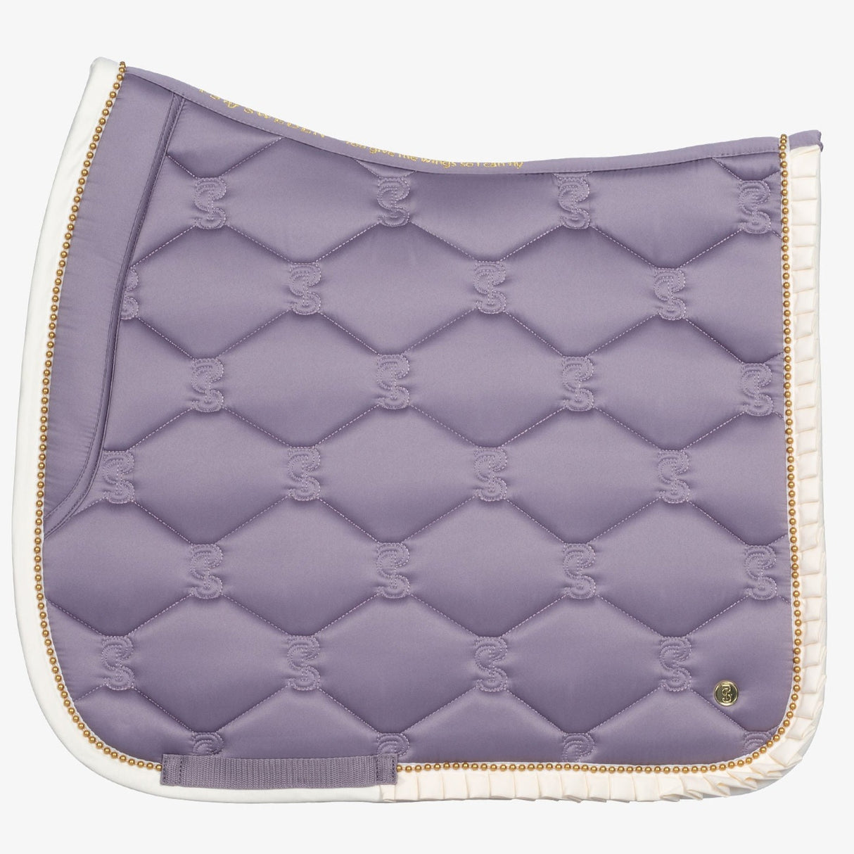PS of Sweden Lavender Grey Ruffle Pearl Dressage Saddle Pad