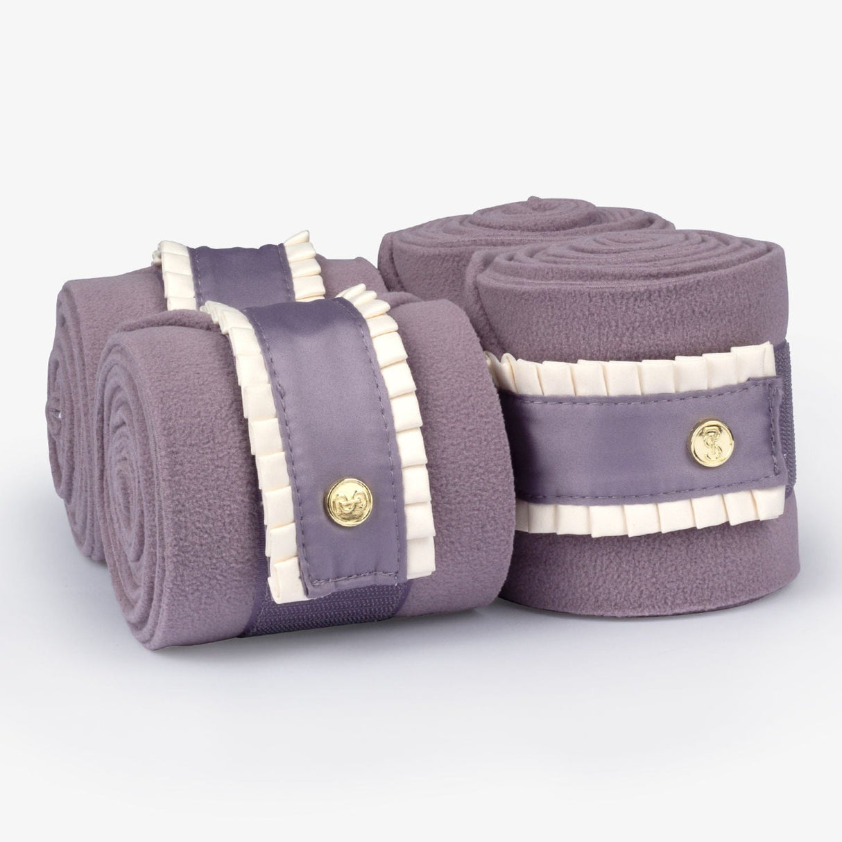 PS of Sweden Lavender Grey Ruffle Pearl Polo Bandages