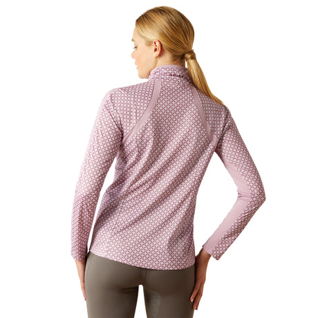 Ariat Women's Sunstopper 3.0 1/4 Zip Baselayer #colour_lavender-mist-tile