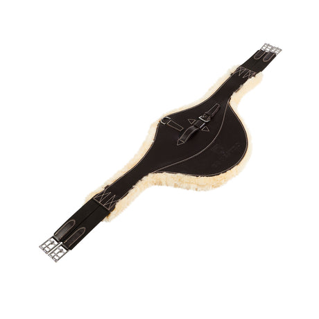 Equestro Jumping Girth With Belly Guard For English Saddle #colour_brown