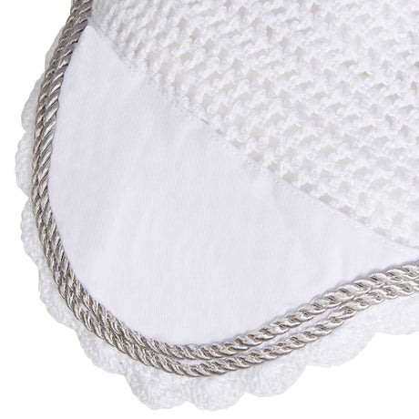 Equestro Knitted Fly Veil With Cordura Fabric #colour_white