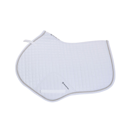 Equestro Shaped Jumping Saddle Pad In Cotton #colour_white